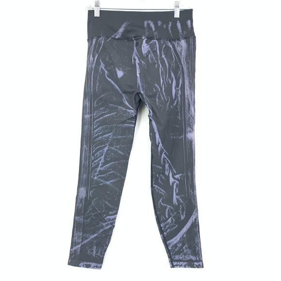 Lululemon Leggings Women's Apx Sz 8 Ebb To Street Tight Stone Wash Graphite Gray - Picture 2 of 6